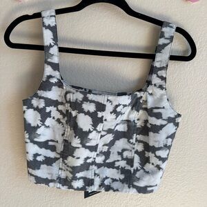 NWT AFENDS Recycled Black Corset Top Size S